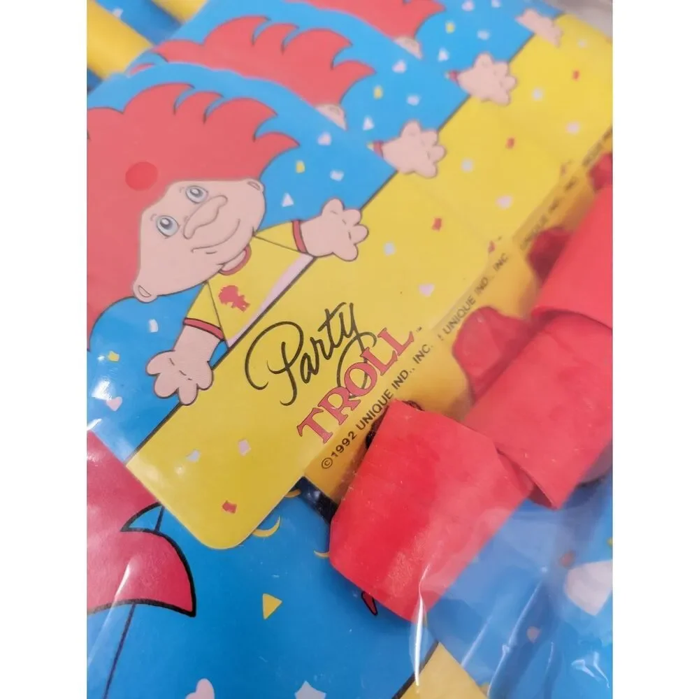 Vintage 90s Troll Birthday Party Favors Set